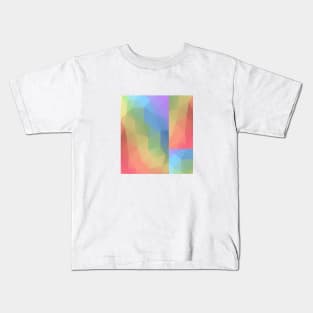 Abstract Rainbow Triangle Gradient Kids T-Shirt